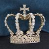 Vintage Baroque Royal Queen Crown Rhinestone Cross Tiaras and Crowns for Women Party Prom Diadem Jewelry Ornaments