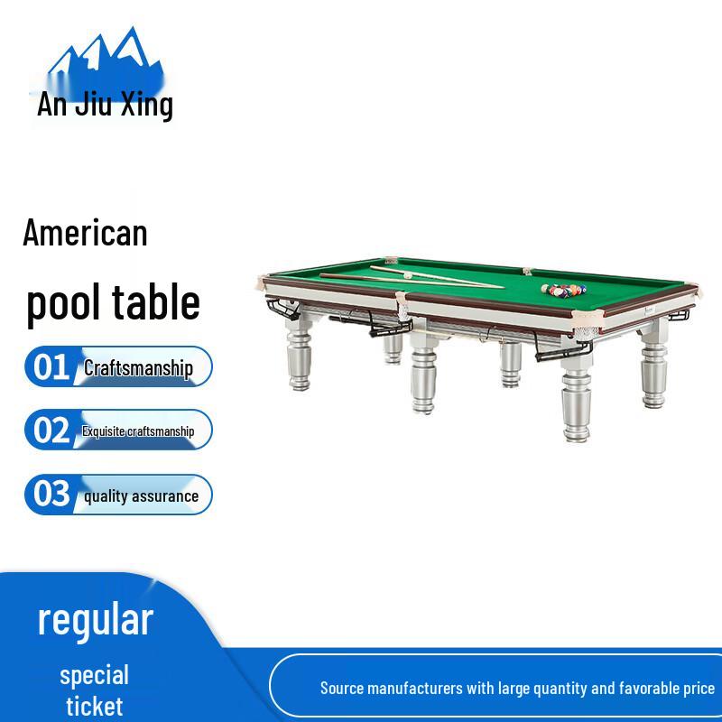 Anjiuxing American Black Eight Pool Table