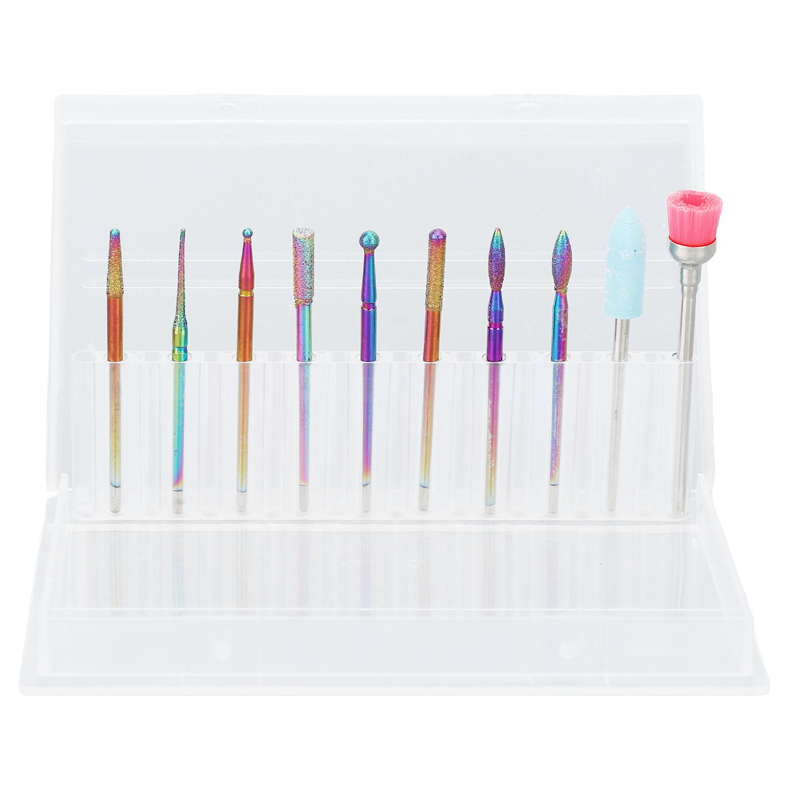 

10 шт., сверло для полировки ногтей, полировальная головка, очистка кутикулы для маникюрного салона, маникюра