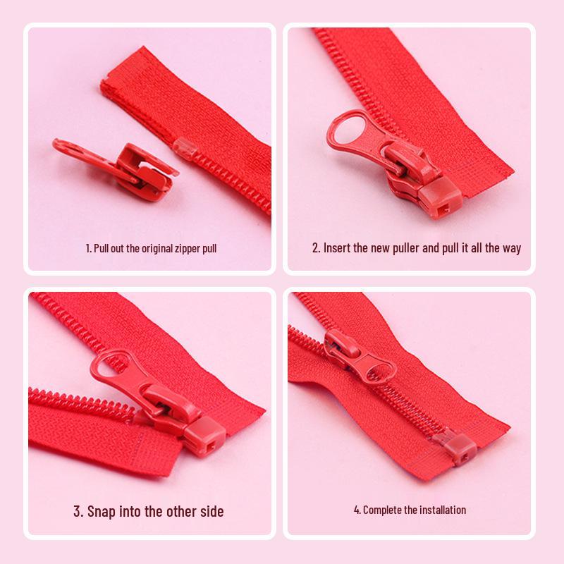 Nylon & Metal Zipper Pull for Jackets and Bags (No. 3 & No. 5)