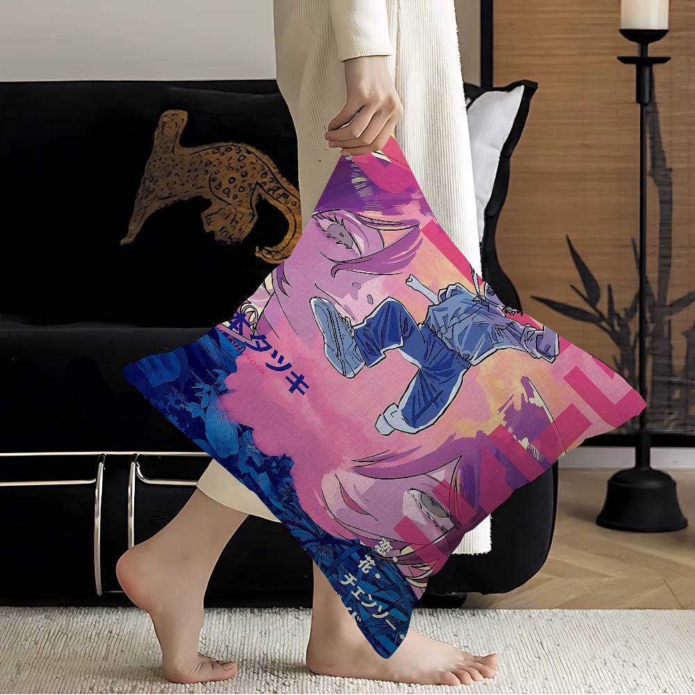 Chainsaw Man The Movie Reze Arc Pillow Cover For Bedroom Room And Living Room Sofa Decorative Cushion Cover