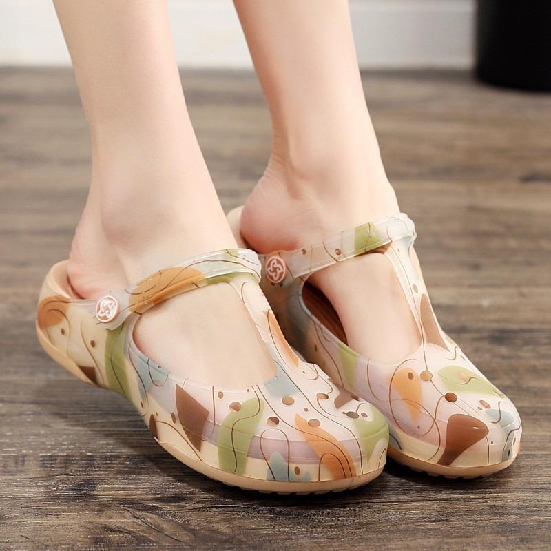 Scarpe da Passeggio per Torrente Estive con Fori da Donna Sandali Bassi Estivi da Spiaggia Ciabatte Gelatina Sandali da Spiaggia con Zeppa Fresche Ciabatte