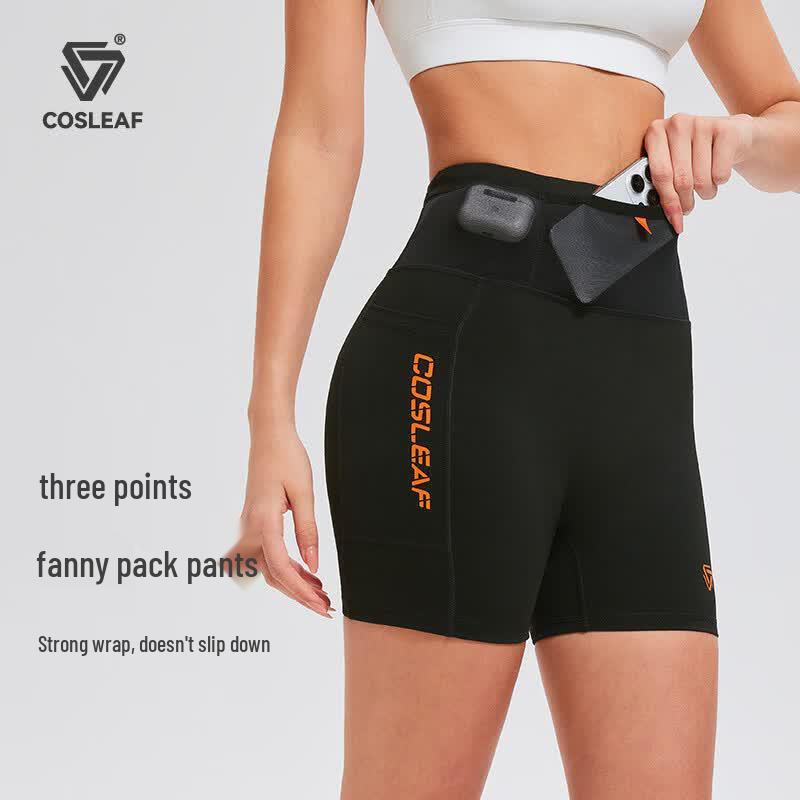 Cosleaf Women s High-Waist Compression Running Shorts XL