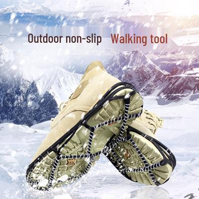 Silicone Anti-Slip Ice Cleats: Easy On/Off, Wear-Resistant Spring Shoe Covers for Snow, Mud, and Climbing