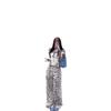 Women's High-Waist Wide-Leg Jeans with Cute Kitty Graffiti Print - Spring/Summer 2026 Collection