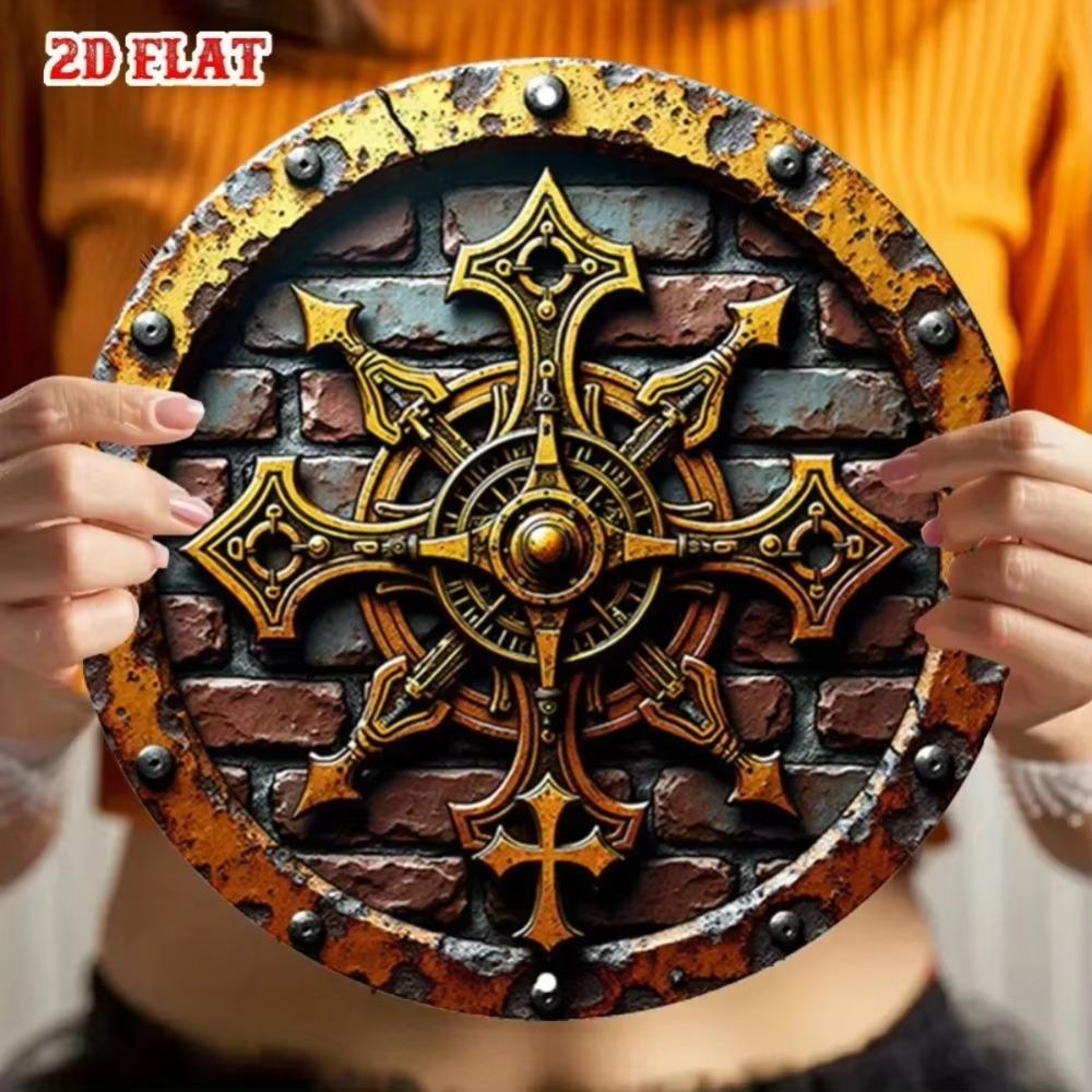 Vintage Metal Wall Art Medieval Knight Shield Home Decor