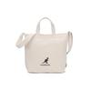 New KANGOL Cotton Handbag, Shoulder Bag, Crossbody Bag Regular Unisex Black & Khaki & Cream EB0036CMOS