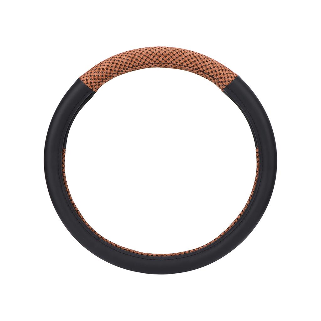 15in Car Steering Wheel Cover Protector Artificial Leather   for Diameter 14.5‑15in Modification