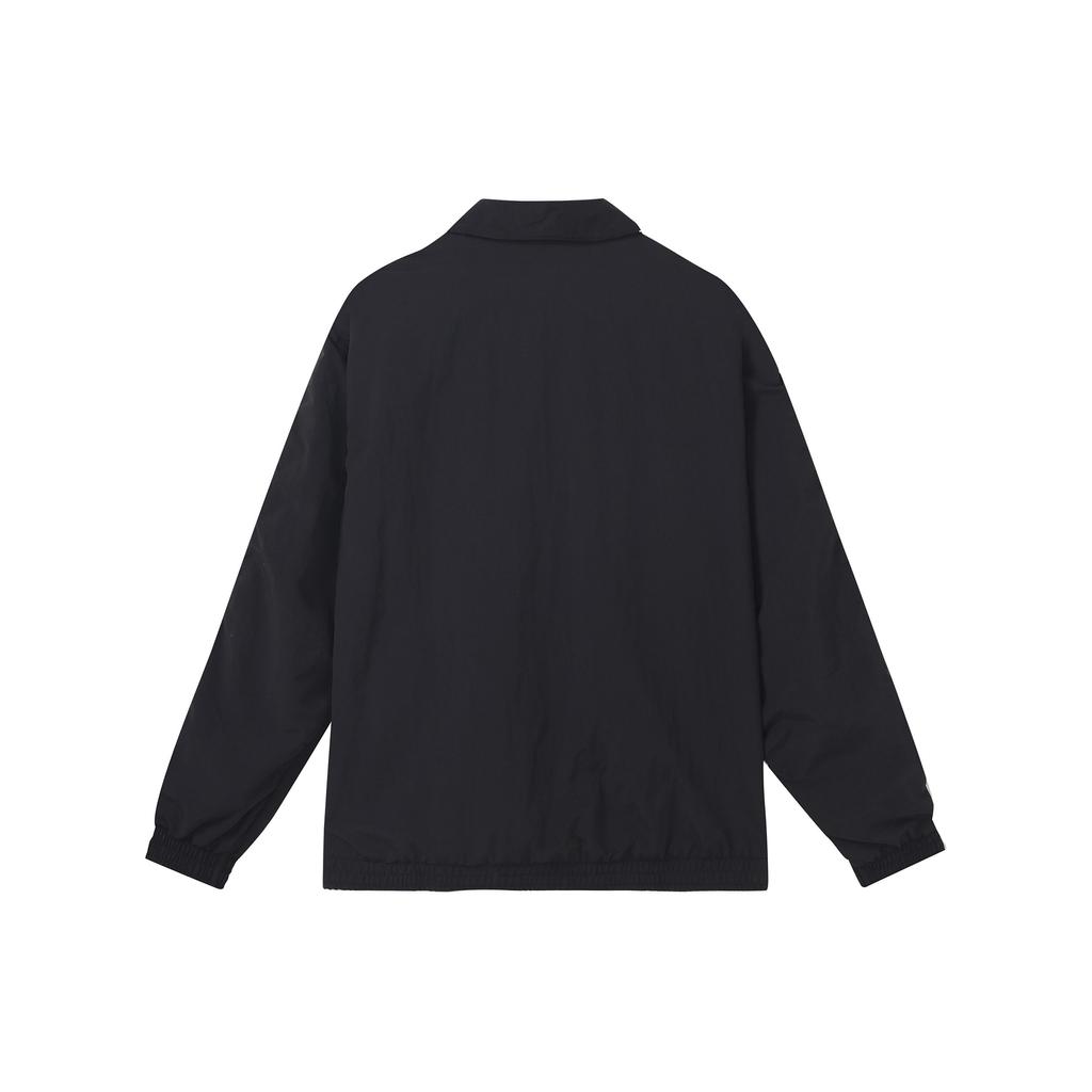 Adidas Originals Trefoil Logo Print Striped Long Sleeve Stand Collar Jacket Women Jacket Black IB7443