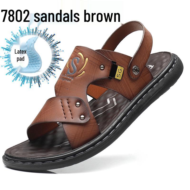

Men s 2025 New Style Non-slip Dual-use Sandals and Slippers with Latex Pad and Thick Sole for Summer Beach Outdoor Wear. 40