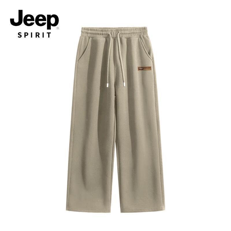 JEEP SPIRIT Men's Autumn Heavy Straight-Leg Casual Sweatpants