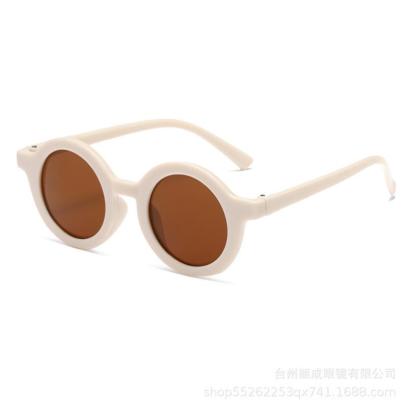 Children'S Sunglasses Round Sunshade Children'S Sunglasses Uv-Proof Retro Baby Photo Catwalk Glasses