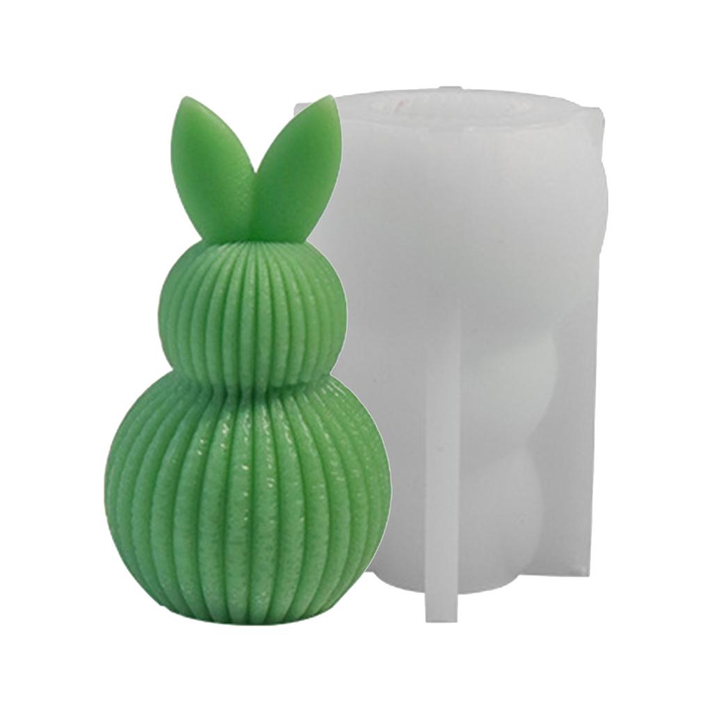 Kaninchen Streifenmuster Silikon Kerzenformen Kerzenherstellung Zubehör Kaninchen Silikon Seifenform Bastelformen für Kerzen