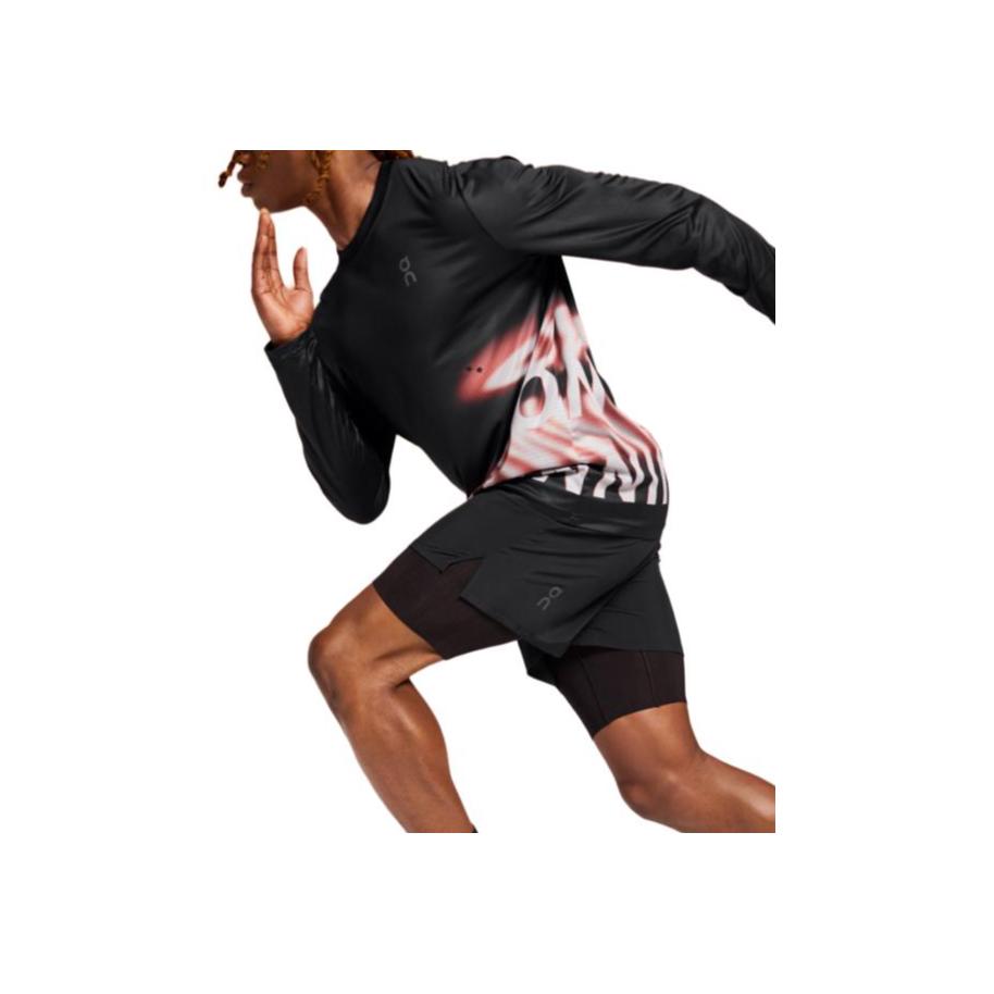 On Pace Lightweight Breathable Lg Sleeve T-Shirt Men Tops Black 1ME10190553