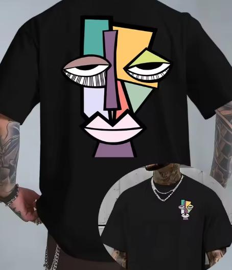 T-shirt Stampata con Nuovo Motivo Estivo Adatta Sia a Uomini Che a Donne Realizzata in Puro Cotone T-shirt alla Moda e Versatile