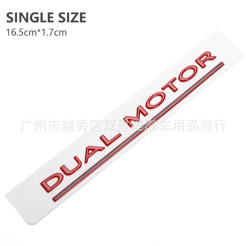 For Tesla Model 3 Y S X DUAL MOTOR Emblem 3D SPACX emblem Accessories Underlined Letters Logo Performance Badge Trunk Sticker