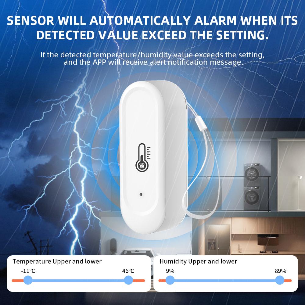 Tuya ZIgbee with/No LCD Display Temperature and Humidity Sensor Indoor or Outdoor  Thermometer Support Alexa Google Assistant