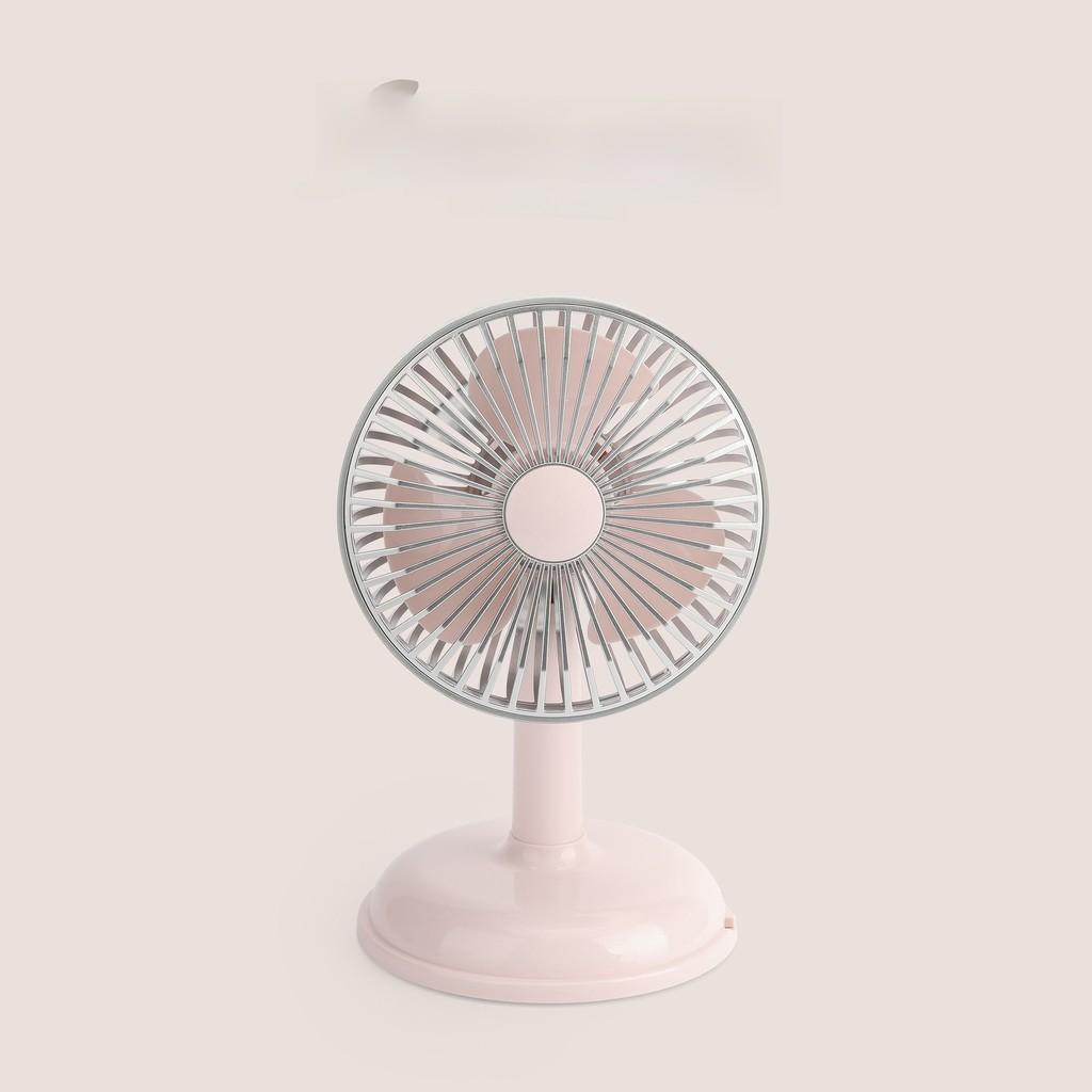 Classic Portable Usb Fan For Office And Dorm With 3speed Settings And Rechargeable Battery Pink