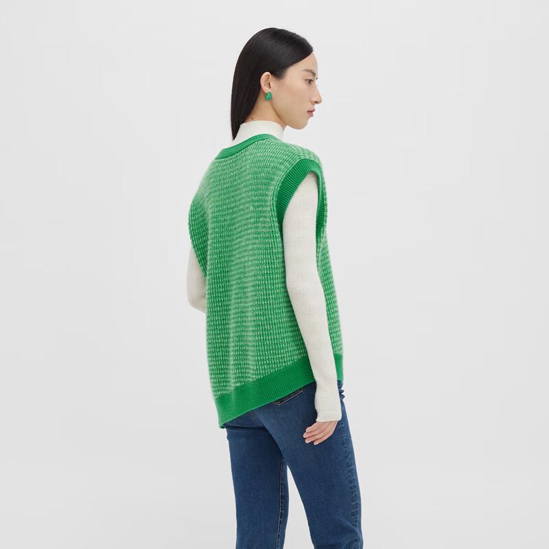 Women's V-Neck Wool Blend Knit Vest