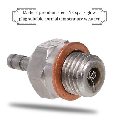 5PCS N3 Steel Plugs Glow Plug RC Engine Parts for Engines RC Truck Compatible with Redcat Hsp Hpi