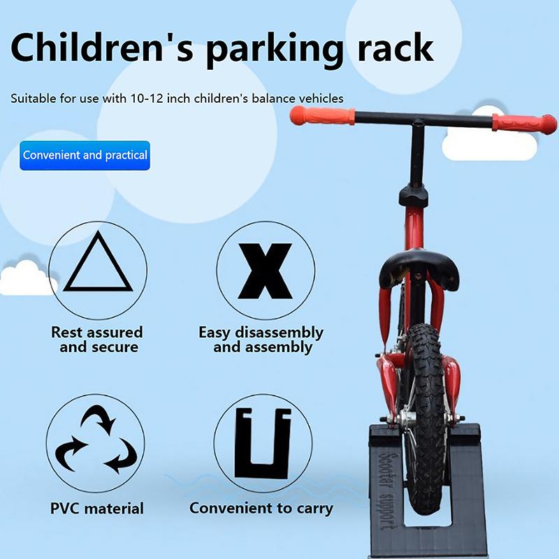 1 Pcs For 10 12 Inch Kids Children Bicycle Parking Stand Balance Bike Holder Bracket Holding Rack Cycling Accessories High Quality