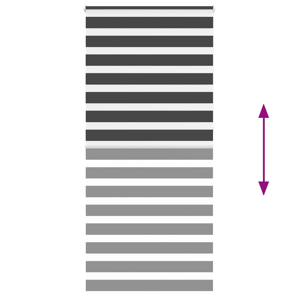 Zebra Roller Blind, Black, Fabric Width 100.9 Cm, Polyester