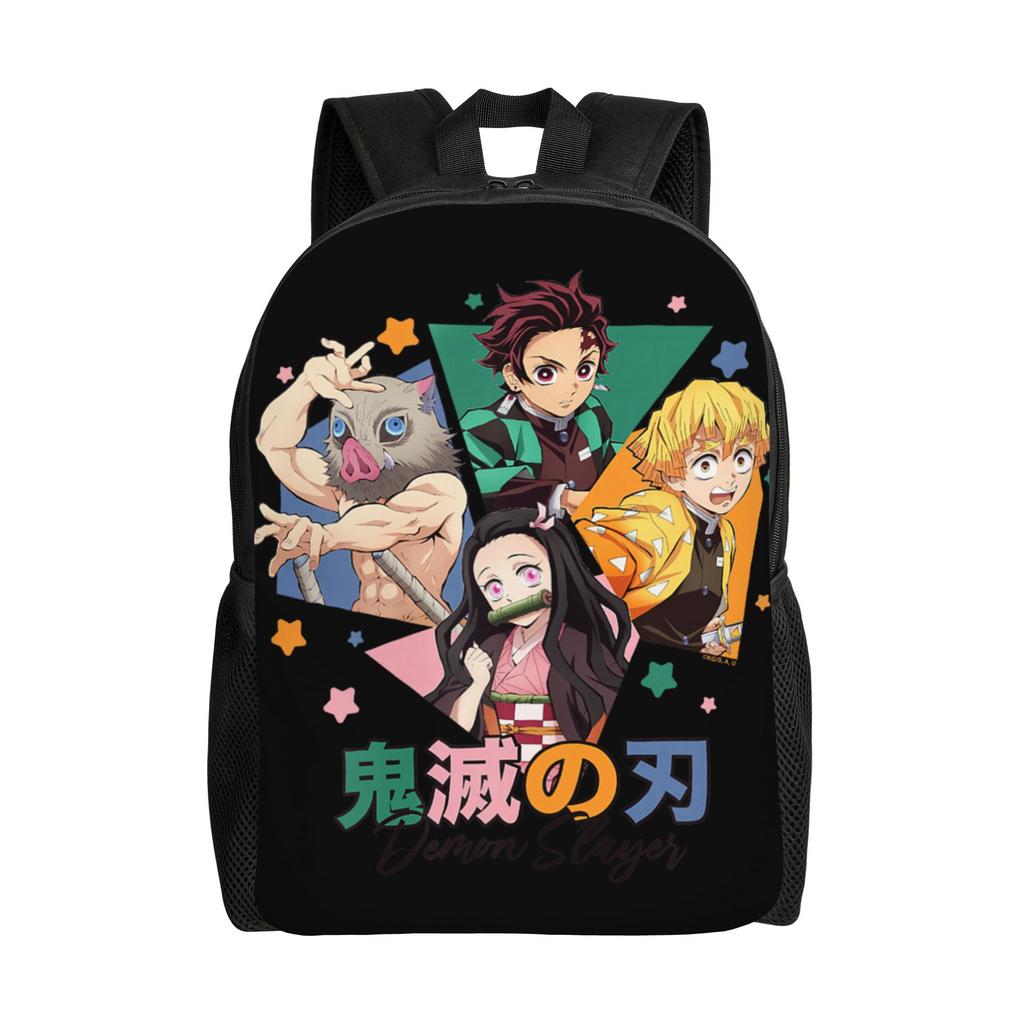Demon Slayer Backpacks Kimetsu No Yaiba Nezuko Awakened Demon Daypack  Mochila Office Work Retro Washable Rucksack