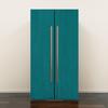 Self Adhesive Vinyl Refrigerator Wrap Set Teal Green Solid Colored Abstract Canvas Texture Vintage Grunge Year Door Mural Removable Fridge Sticker