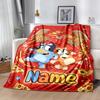Pizza Party Pals Customize Your Name Blanket Multi-purpose Customizable Blanket Warmthful Decor Versatile for Seaside Home Decor Nap Bed