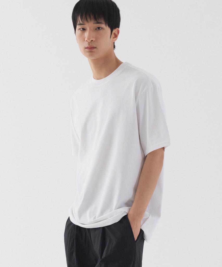 PIANER Askin Cool Semi-Overfit Short Sleeve T-Shirt (White)