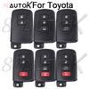 Car Key Shell Smart Key Case For Toyota Avalon Camry Rav4 2012- Key Fob With Insert Key Car Key Case Fob Cover 2/3/4 Buttons