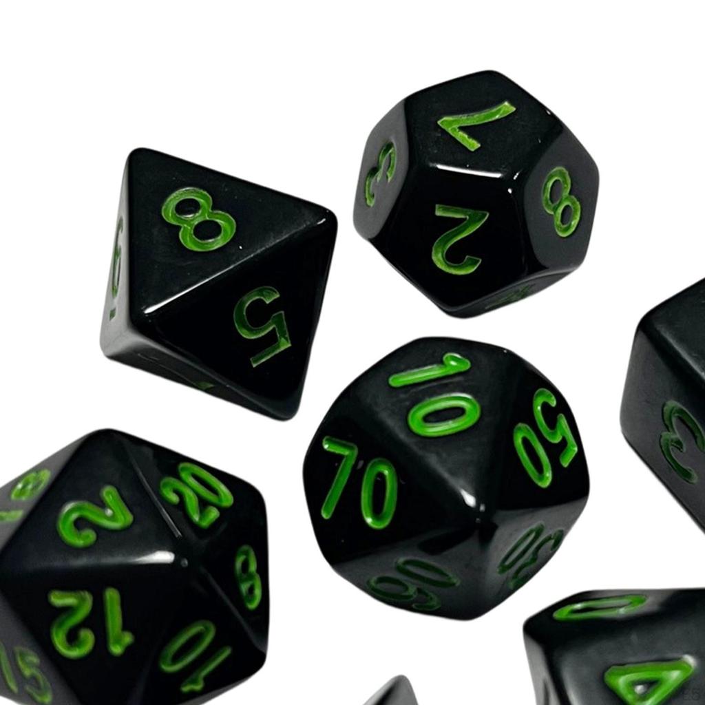 7 Pieces Acrylic Dices Set Dice Game Family Games Accessaries Table for Party Favors