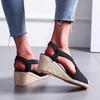 Fashion Summer Women's Sandals 2024 Straw braided Wedge Heels Espadrille Sandals Big Size Female Shoes Female Gladiator Slingback Shoes