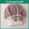 Women Use Home Coral Fleece Bow Dry Hair Hat With Absorbent Quick Function Dry