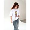 European and American Fashion Casual Loose Round Neck Print Short Sleeve T-shirt Top Loose Printed T-shirt Top