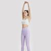 SAUCONY Solid High-Waisted Tight Yoga Fitness 3/4 Sports Leggings Women Leggings Light-Purple SC1239082-4