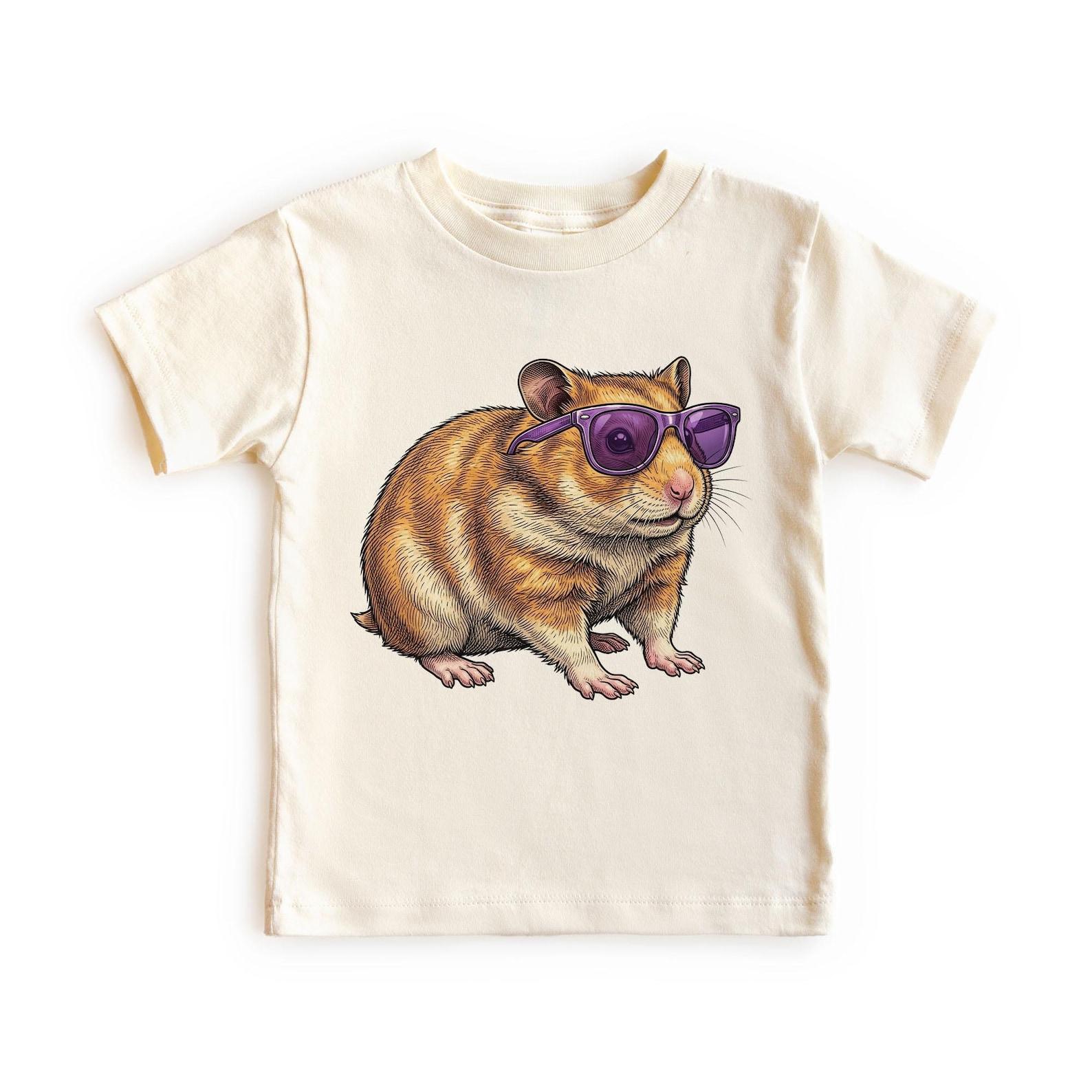 Summer Hamster Wearing Sunglasses Cuddly Pet Unisex, Adult, Youth T-Shirt 140