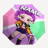 Spersonalizowany Parasol z Nadrukiem K-KPop Demon Hunters - Automatyczne Otwieranie/Zamykanie, Ośmiorzutowy Wytrzymały Stelaż, Automatycznie Składany Parasol