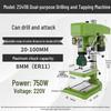 Jundelun 750W Dual-Spindle Drilling & Tapping Bench Drill CN Plug (adapter Included)