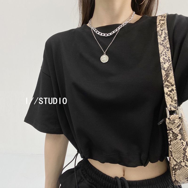 

Женские модные короткие топы для танцевальной практики Black 2XL