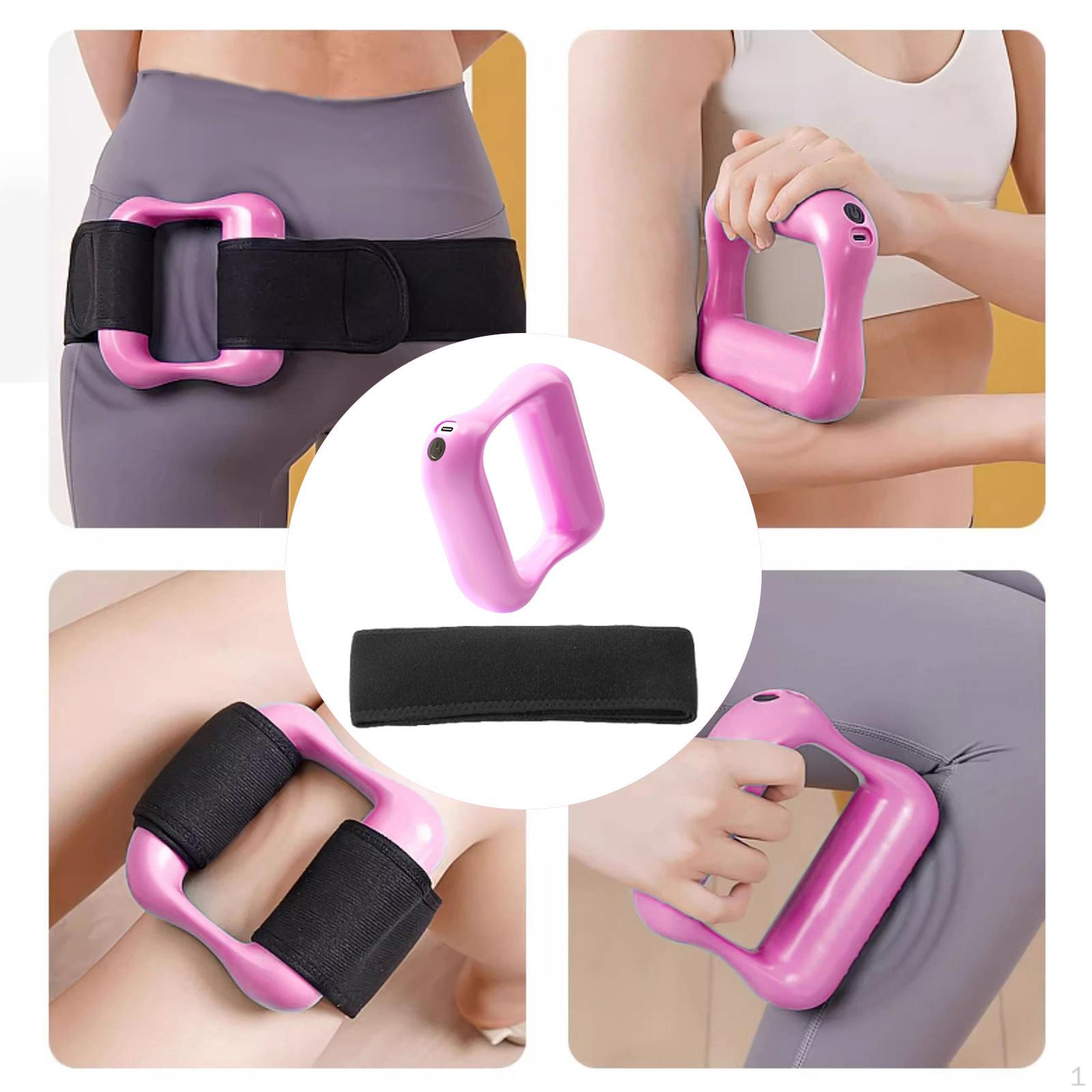 

Портативный массажер для тела и спины с поясным ремнем, практичный ручной инструмент для глубоких тканей для фитнеса розовый