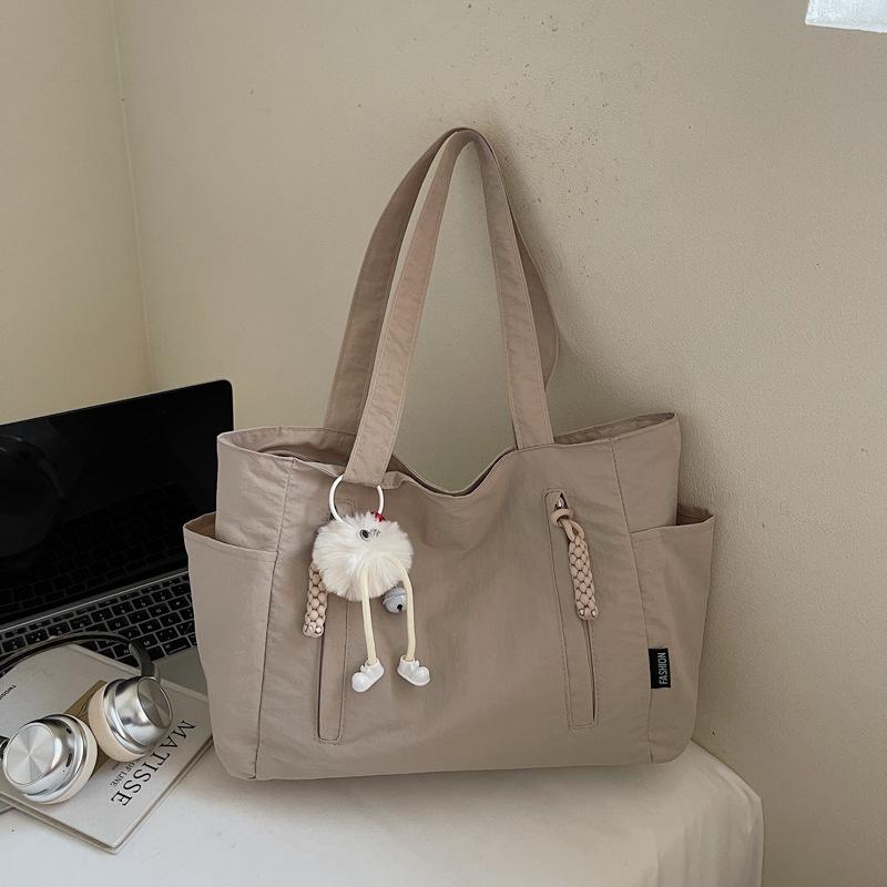 2025 Autumn New Shoulder Bag Canvas Bag Women's Large Capacity Shoulder Bag Student Fashion Tote Bag Handbag Bag