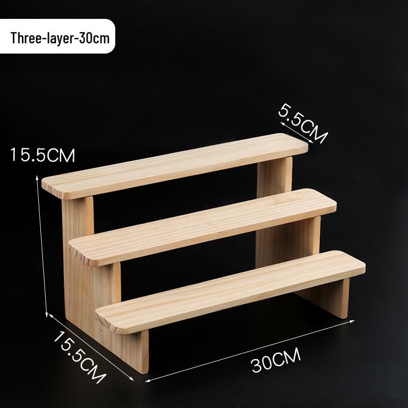 Solid Wood Display Rack for Action Figures, Collectibles, and Succulents