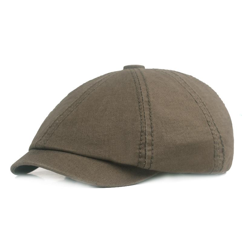 Bavlněný baret Pánská malířská čepice Newsboy čepice Klobouk Rybí kost Osmihranný klobouk