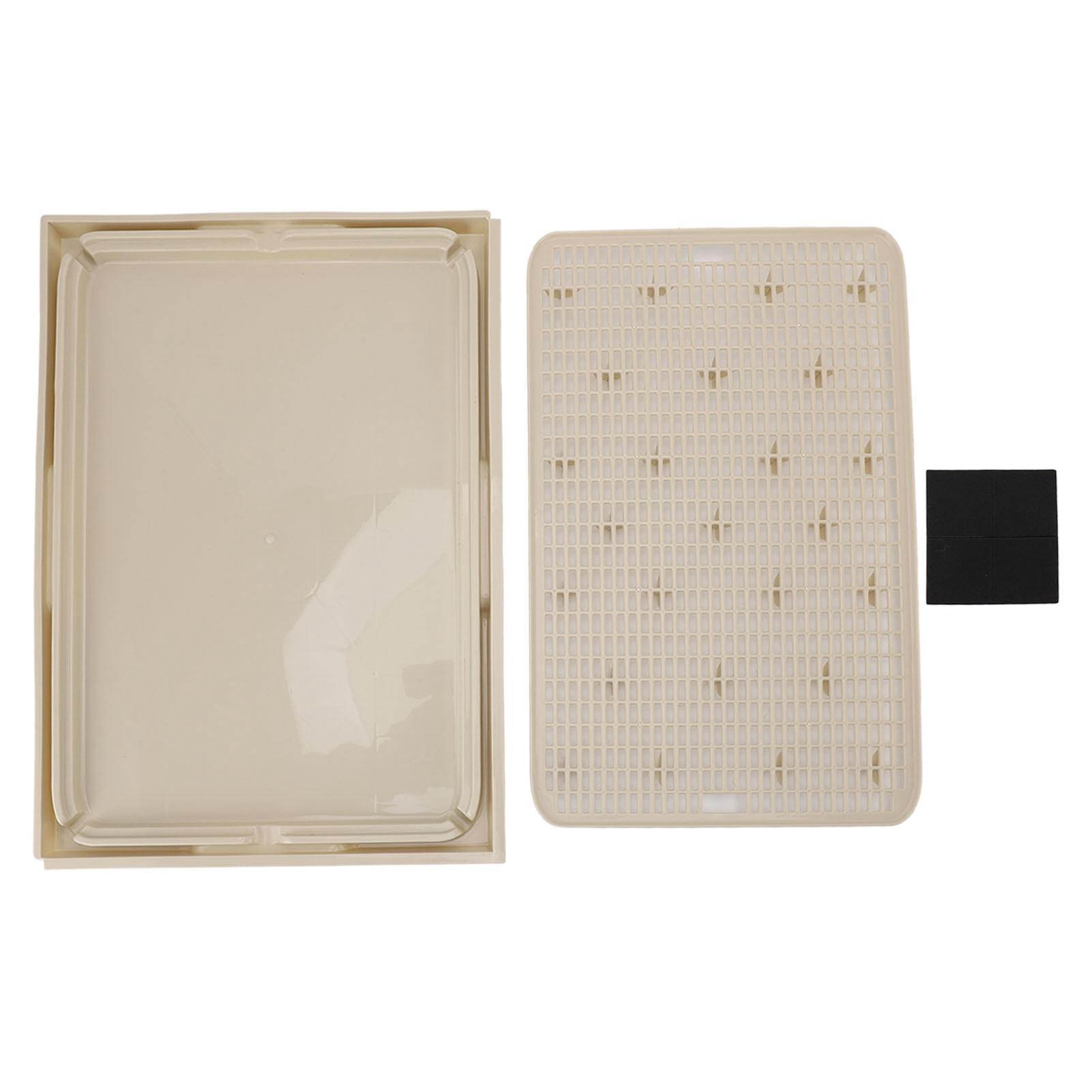 Cat Litter Trapping Mat Cat Litter Mat Spacious Double Layer Washable Anti Slip Bottom Cat Litter Box Mat Cat Litter Catcher Mat хаки