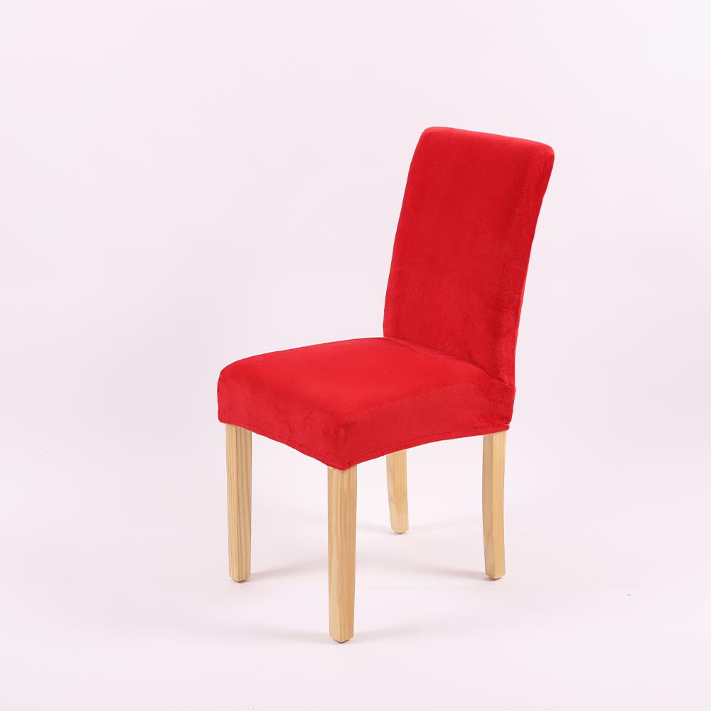 1PC Velvet Chair Cover Solid Color Soft Pile Fabric Chair Dust Cover Slipcover for Kitchen Dining Room Wedding Banquet Hotel 1717₽