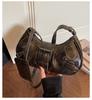 Einschulter-Loaf-Tasche - Retro Business-Casual-Stil Tasche - Modische Unterarm-Motorradtasche