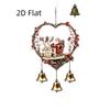 Santa Claus Christmas Wind Chime Home Decor Elk Metal Wind Chime Acrylic 2D Flat Christmas Hanging Ornament Window