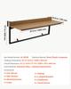 Balkon-Hängetisch 1200 x 370 mm 27 kg Klappbarer Geländer-Stehtisch, für den Außenbereich Terrasse Garten Terrasse, Passend für 35-60 mm Geländer, 5-stufig verstellbar