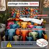 Color Elephant 3D Bedding Home Textiles Three-piece Set Bedding Duvet Cover